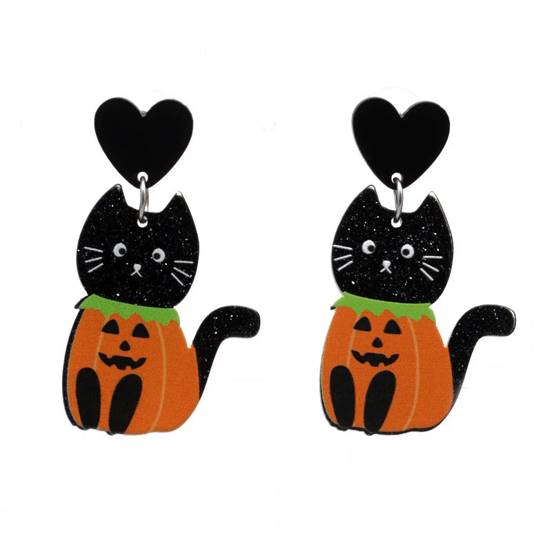 Wholesale Halloween Cartoon Acrylic Earrings