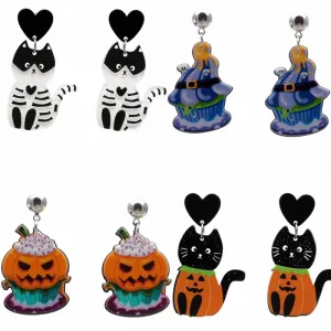 Wholesale Halloween Cartoon Acrylic Earrings