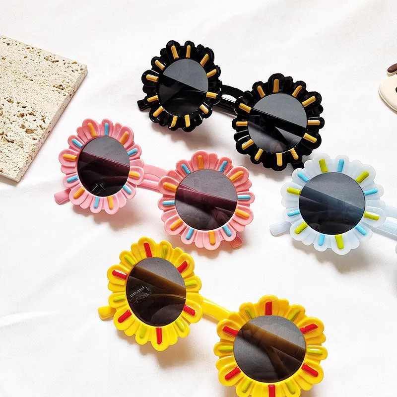 Wholesale UV Protection Children's PC Cartoon Sunflower Glasses