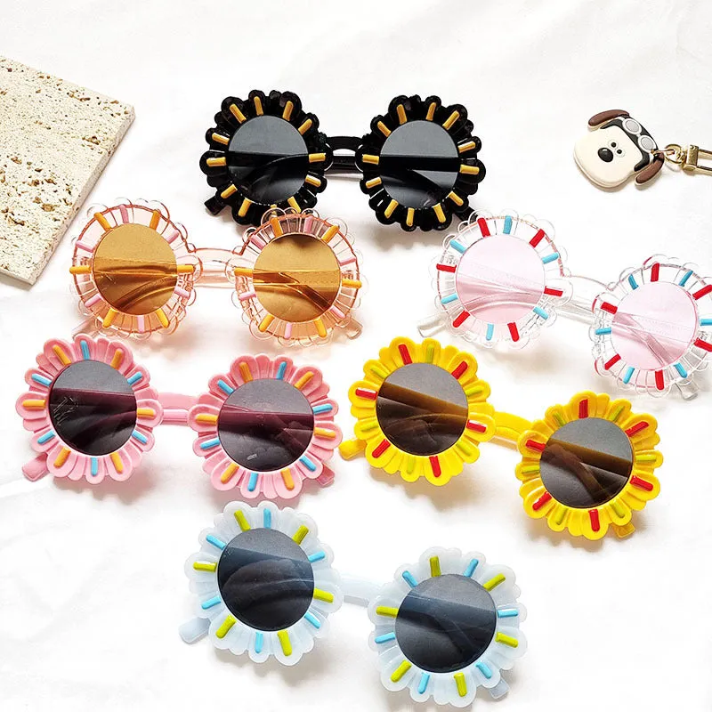 Wholesale UV Protection Children's PC Cartoon Sunflower Glasses