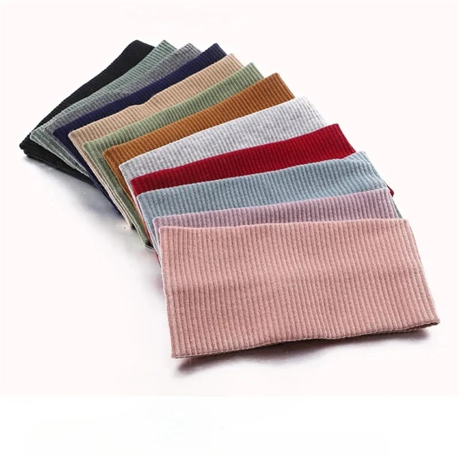 Wide Hair Bands Elastic Headband Turban Hair Accessories(Khaki)