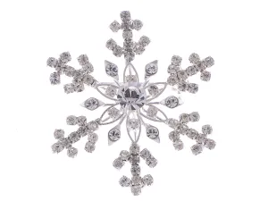 Winter Festive Snowflake Brooch Pin