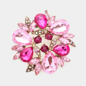 Women Church Brooch- 1124 Pink