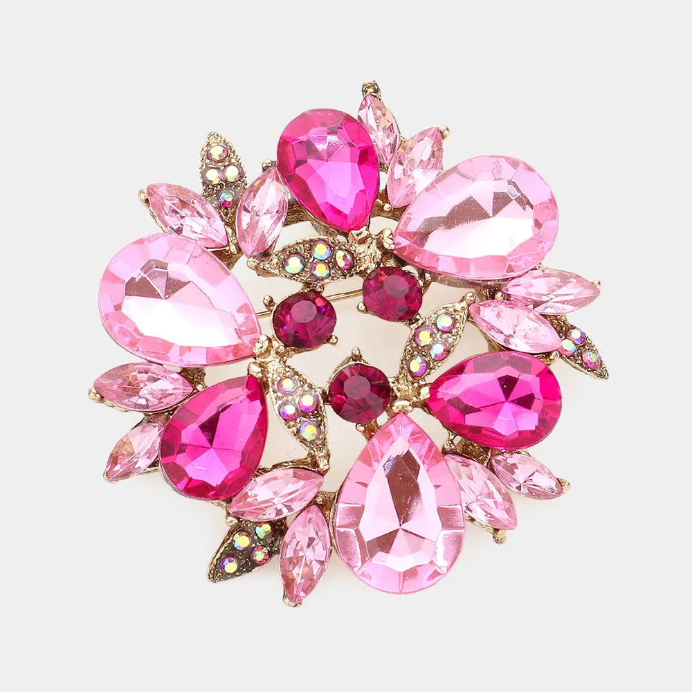Women Church Brooch- 1124 Pink