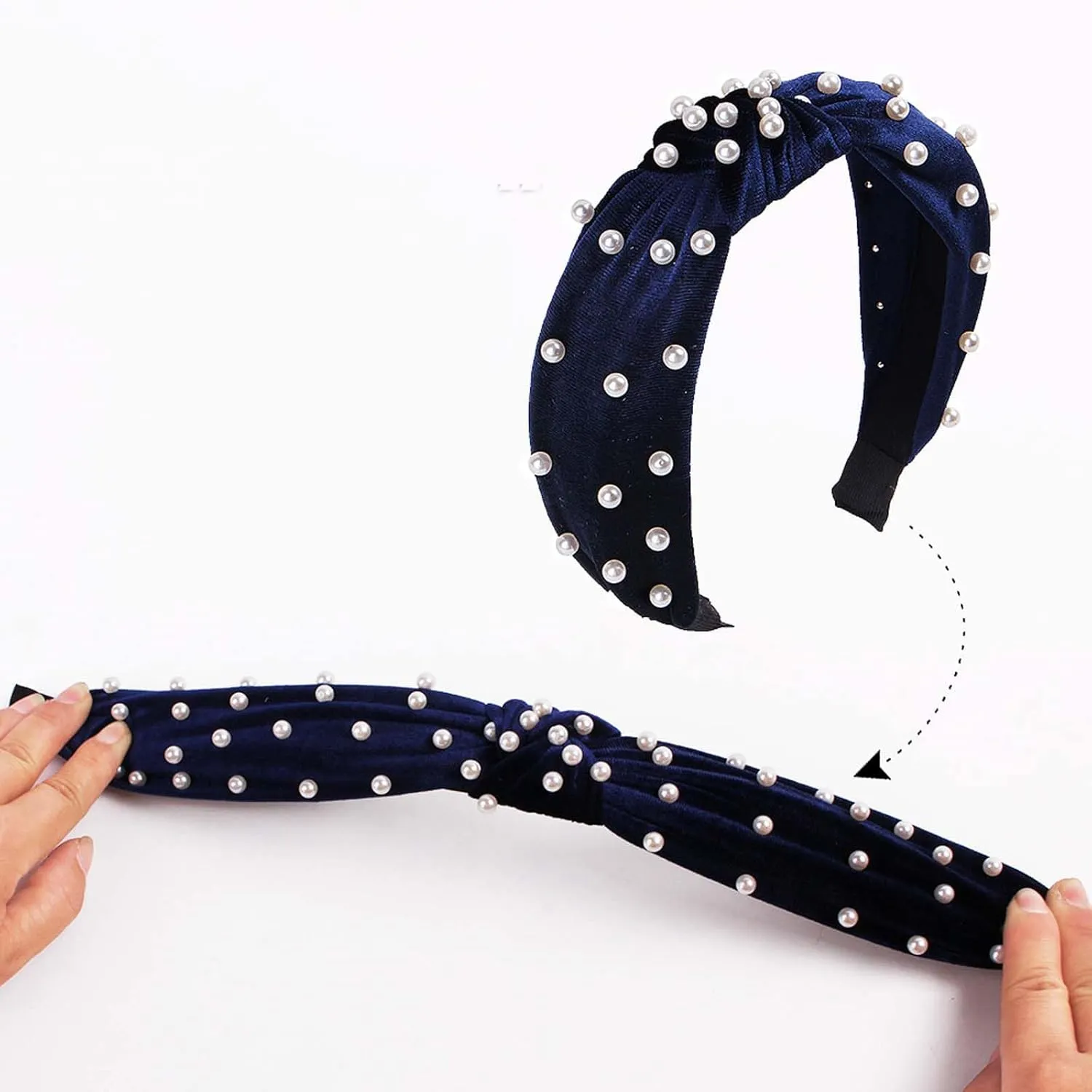Women headbands fashion Velvet Pearl Hair Hoops Fashion Hair Accessories Valentine's Day Birthday gifts Headwear