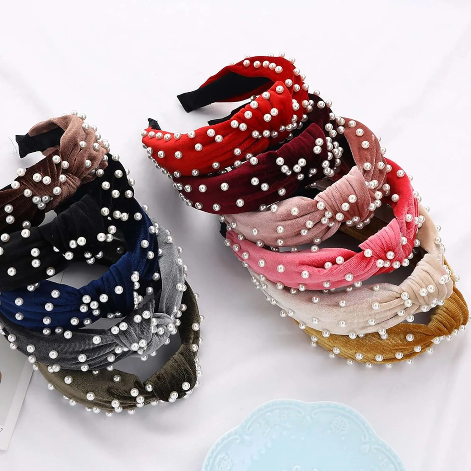 Women headbands fashion Velvet Pearl Hair Hoops Fashion Hair Accessories Valentine's Day Birthday gifts Headwear