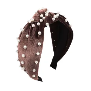 Women headbands fashion Velvet Pearl Hair Hoops Fashion Hair Accessories Valentine's Day Birthday gifts Headwear