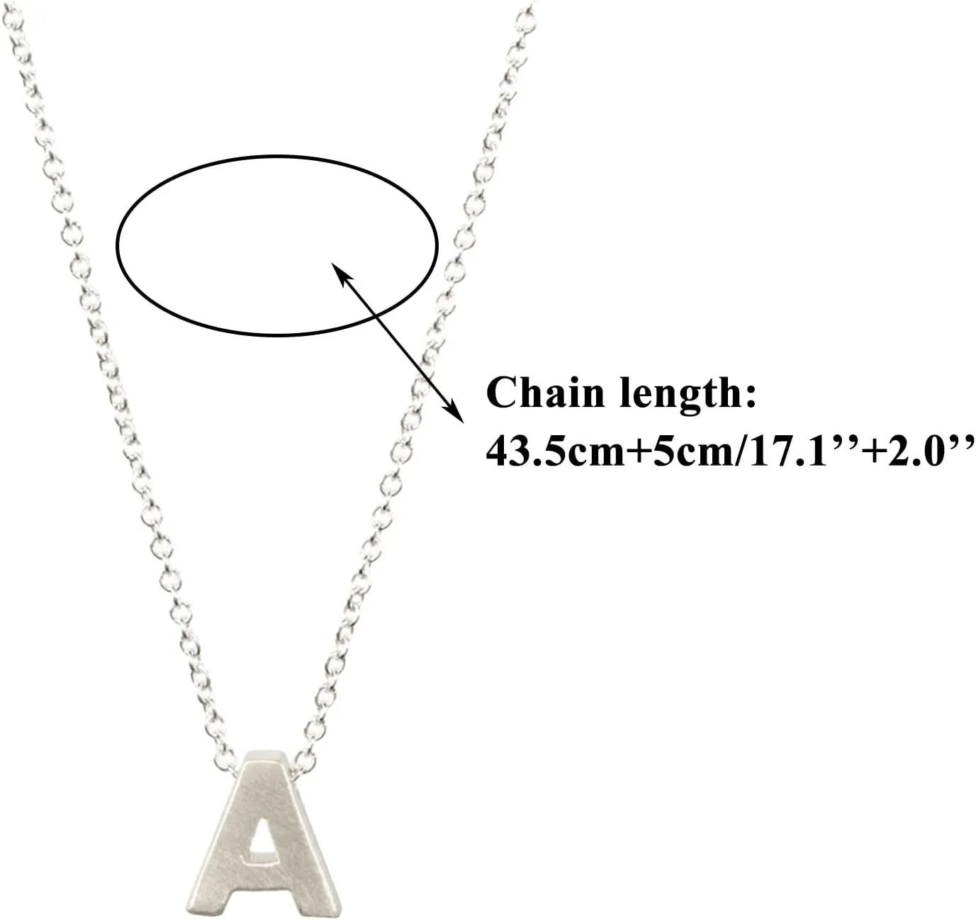 Women Initial Necklace Stylish Minimalist Design Pendant Necklaces Clavicle Chain Lady (I, One Size)