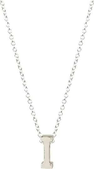 Women Initial Necklace Stylish Minimalist Design Pendant Necklaces Clavicle Chain Lady (I, One Size)