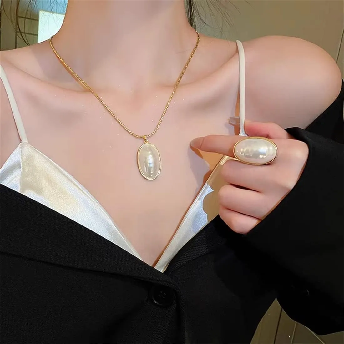 Women Jewelry Set, Women Statement Necklace, Pearl Necklaces