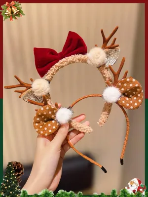 Womens headband|1/2pcs Christmas Reindeer Antler Hair Band, Suitable As Christmas Gift