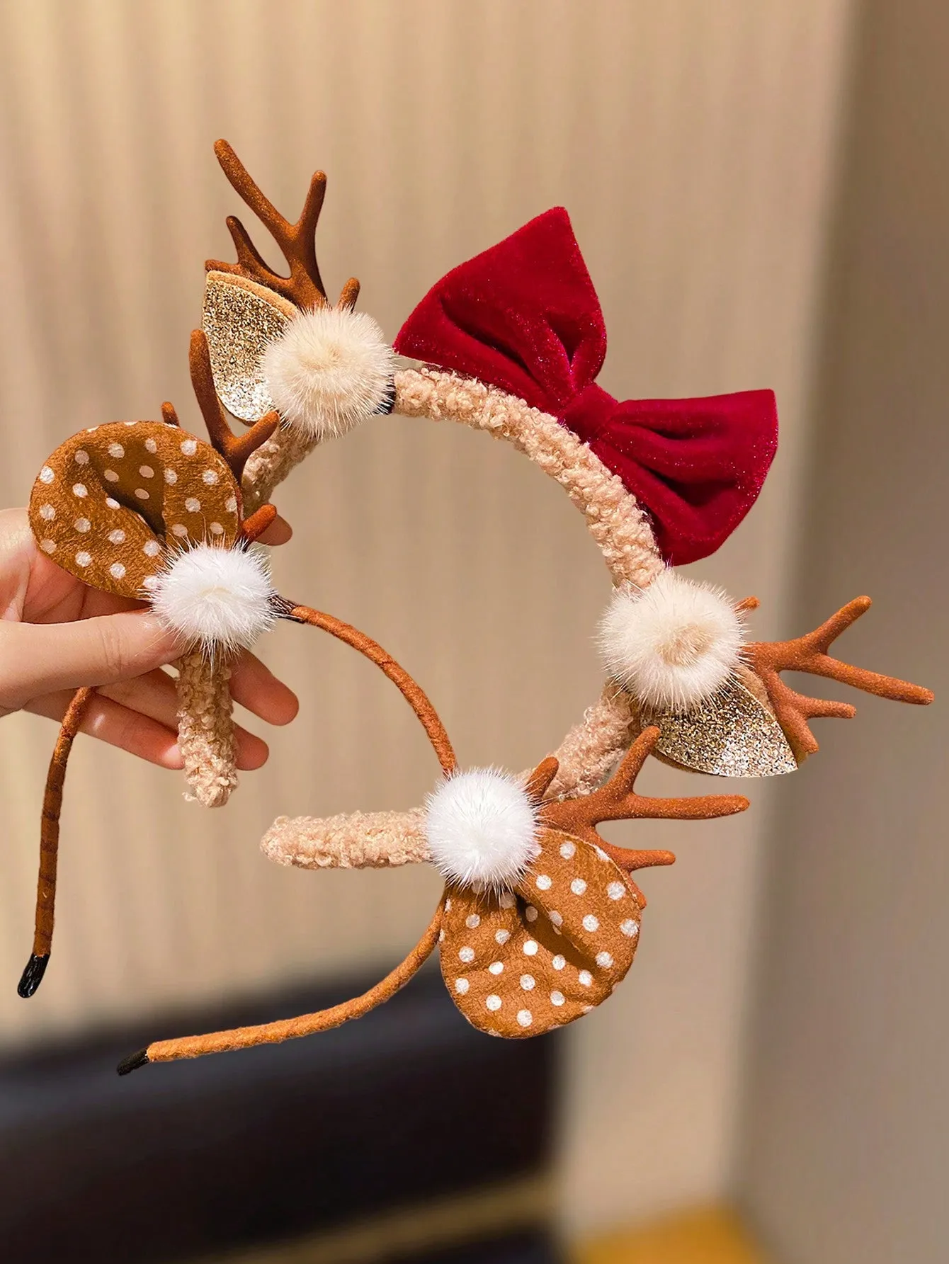 Womens headband|1/2pcs Christmas Reindeer Antler Hair Band, Suitable As Christmas Gift