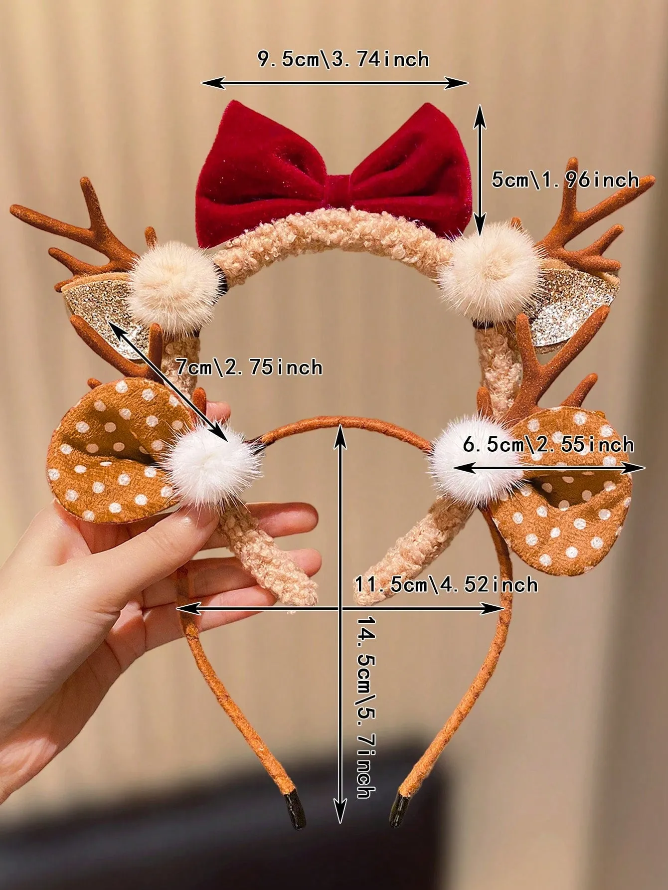 Womens headband|1/2pcs Christmas Reindeer Antler Hair Band, Suitable As Christmas Gift