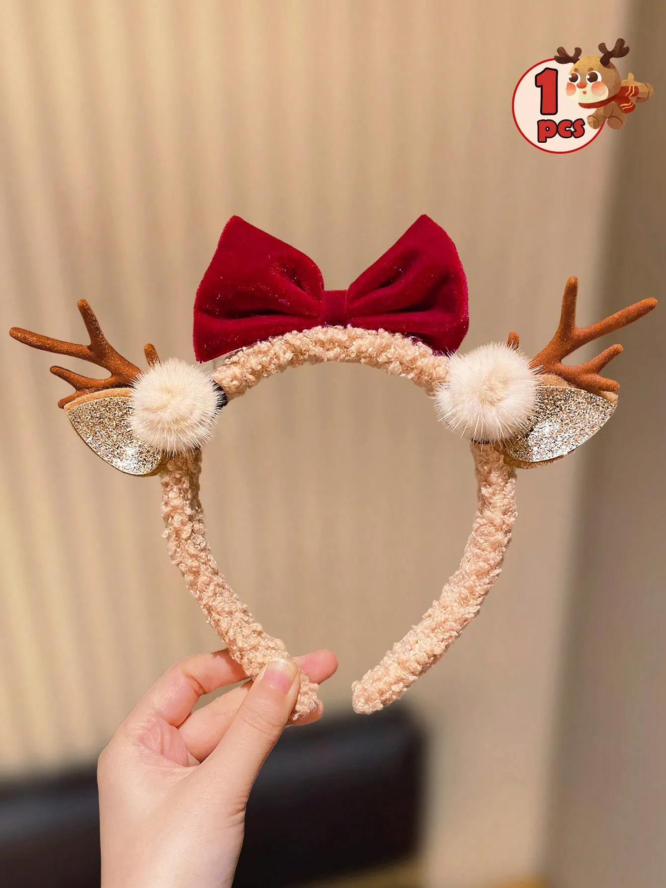 Womens headband|1/2pcs Christmas Reindeer Antler Hair Band, Suitable As Christmas Gift
