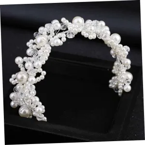 Women's Pearl Hair Band Bridal Headwear Sparkle Headband for Women Fashion Accessory