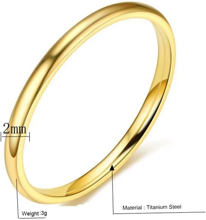 Womens Stackable Ring Comfort Fit Black Titanium Steel Engagement Ring Wedding Band for Men Women in Black Plated