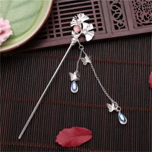 Women's Style Hairpin Ancient Style Treading Flower Pearl Hairpin A