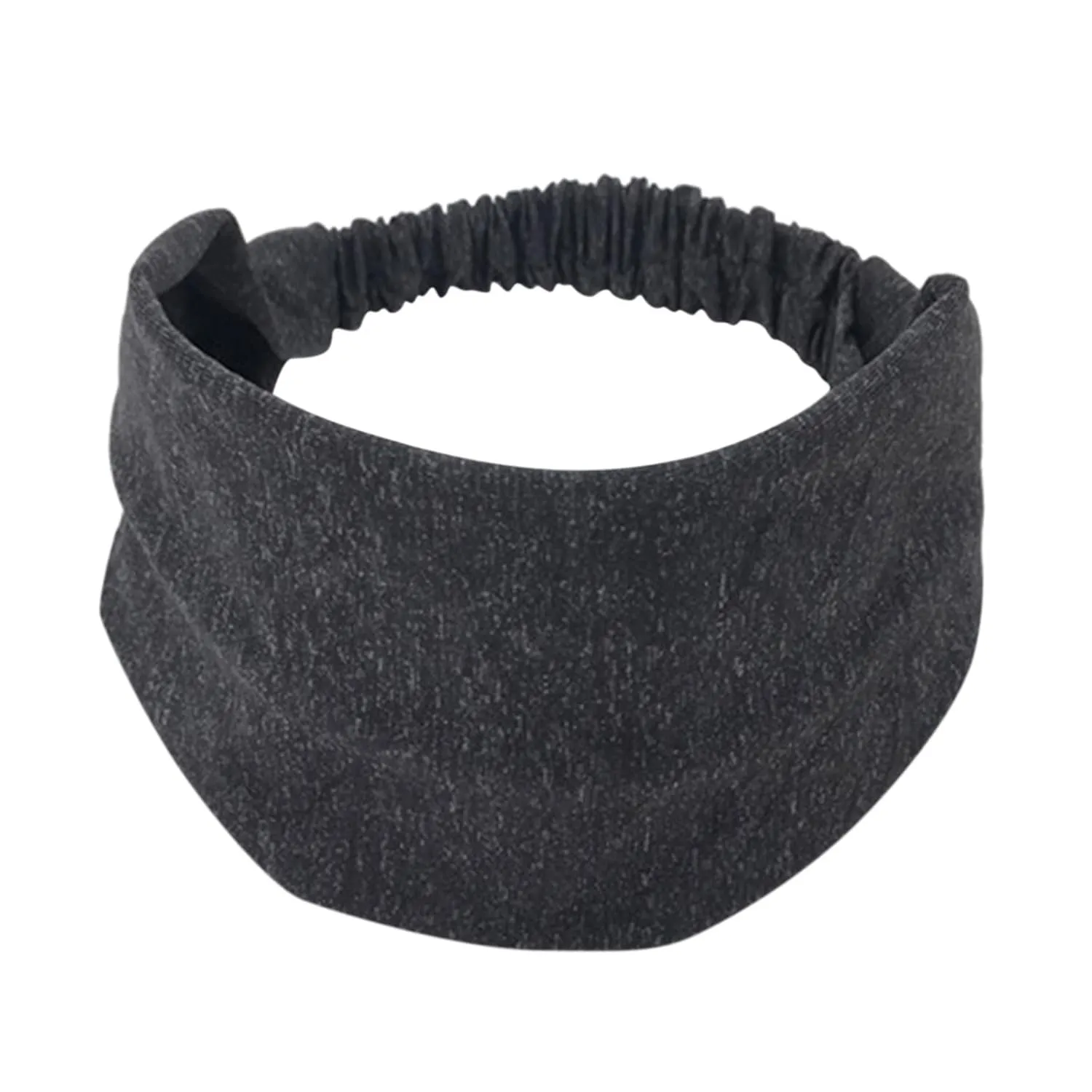 Women's Summer Turbans Ladies Knotted Turban Head Wrap Headband Wide Elastic Headband Sport Yoga (Black, One Size)