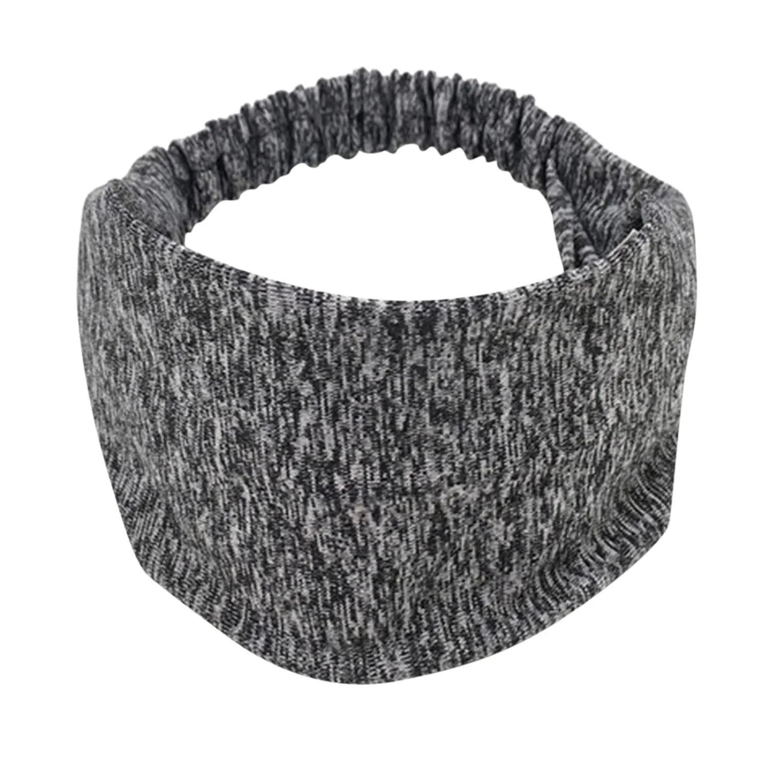 Women's Summer Turbans Ladies Knotted Turban Head Wrap Headband Wide Elastic Headband Sport Yoga (Dark Gray, One Size)