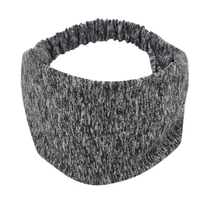 Women's Summer Turbans Ladies Knotted Turban Head Wrap Headband Wide Elastic Headband Sport Yoga (Dark Gray, One Size)