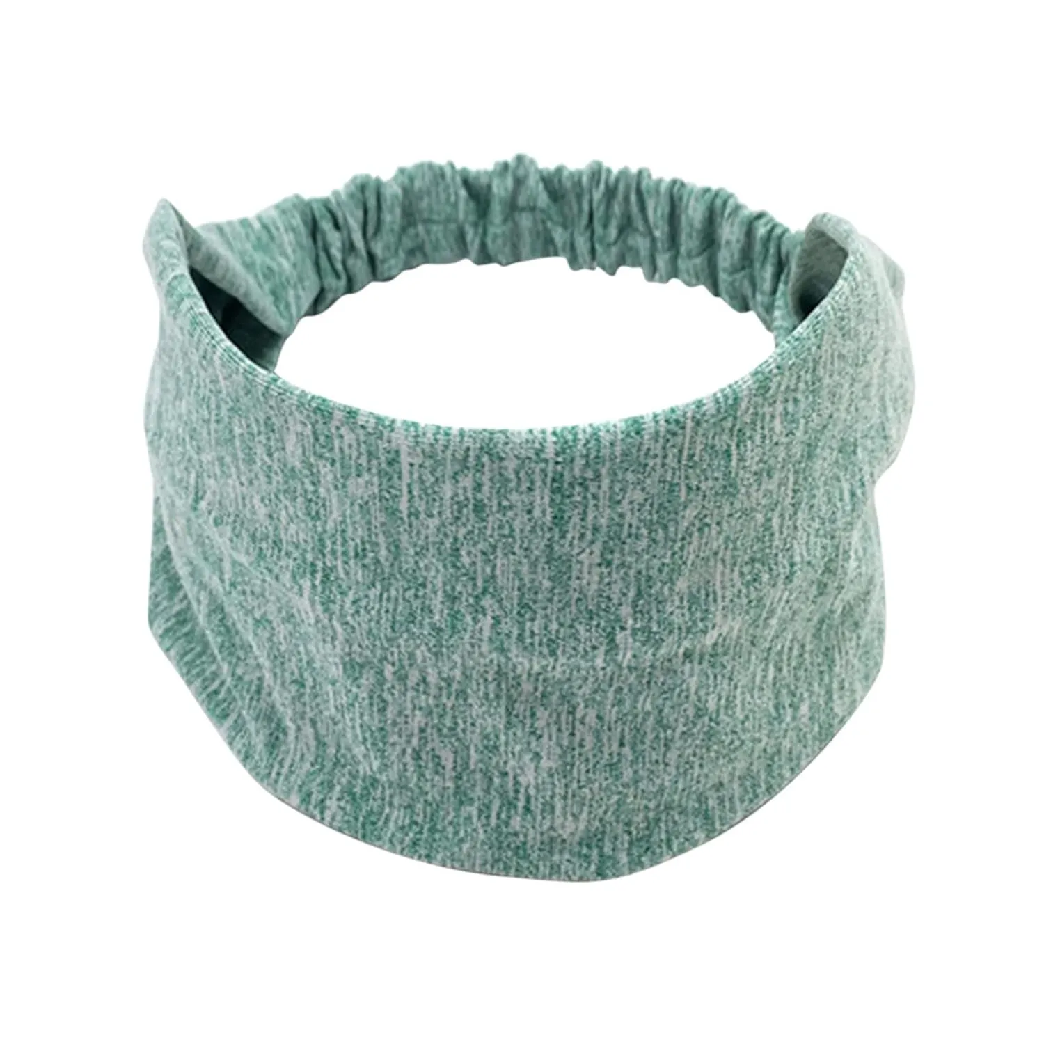 Women's Summer Turbans Ladies Knotted Turban Head Wrap Headband Wide Elastic Headband Sport Yoga (Green, One Size)