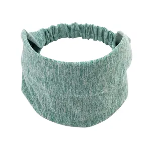 Women's Summer Turbans Ladies Knotted Turban Head Wrap Headband Wide Elastic Headband Sport Yoga (Green, One Size)