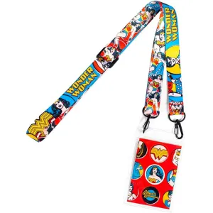 Wonder Woman Classic Comic Book Artwork Lanyard Neck Strap Id Holder