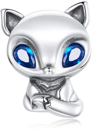 Wonderful Zoo Charm Animal Charm 925 Silver Charm Giraffe,Koala, Elephant Charm fit Pandora Style Bracelet for Animal Lovers (Baby Fox Bead)