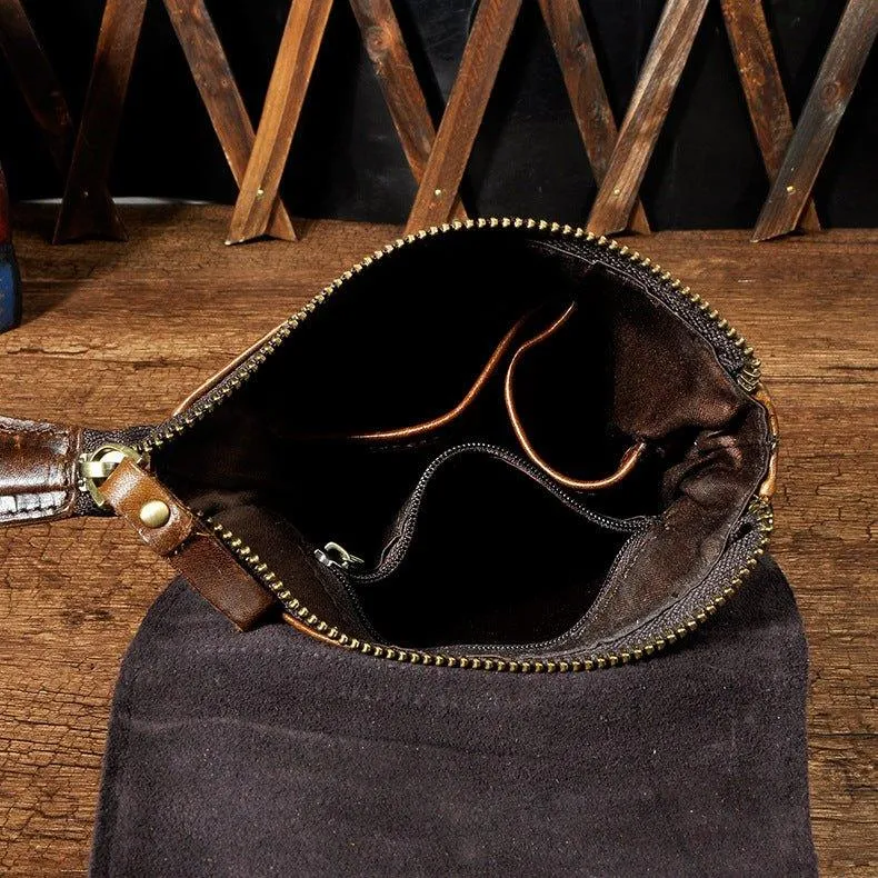 Woosir Vintage Genuine Leather Dual-Use Messenger Shoulder Bag