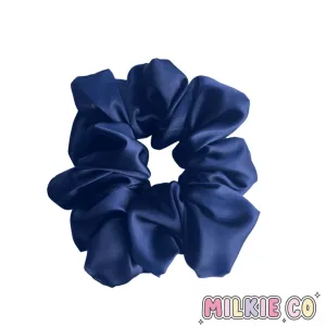 XXL Navy Satin Scrunchie