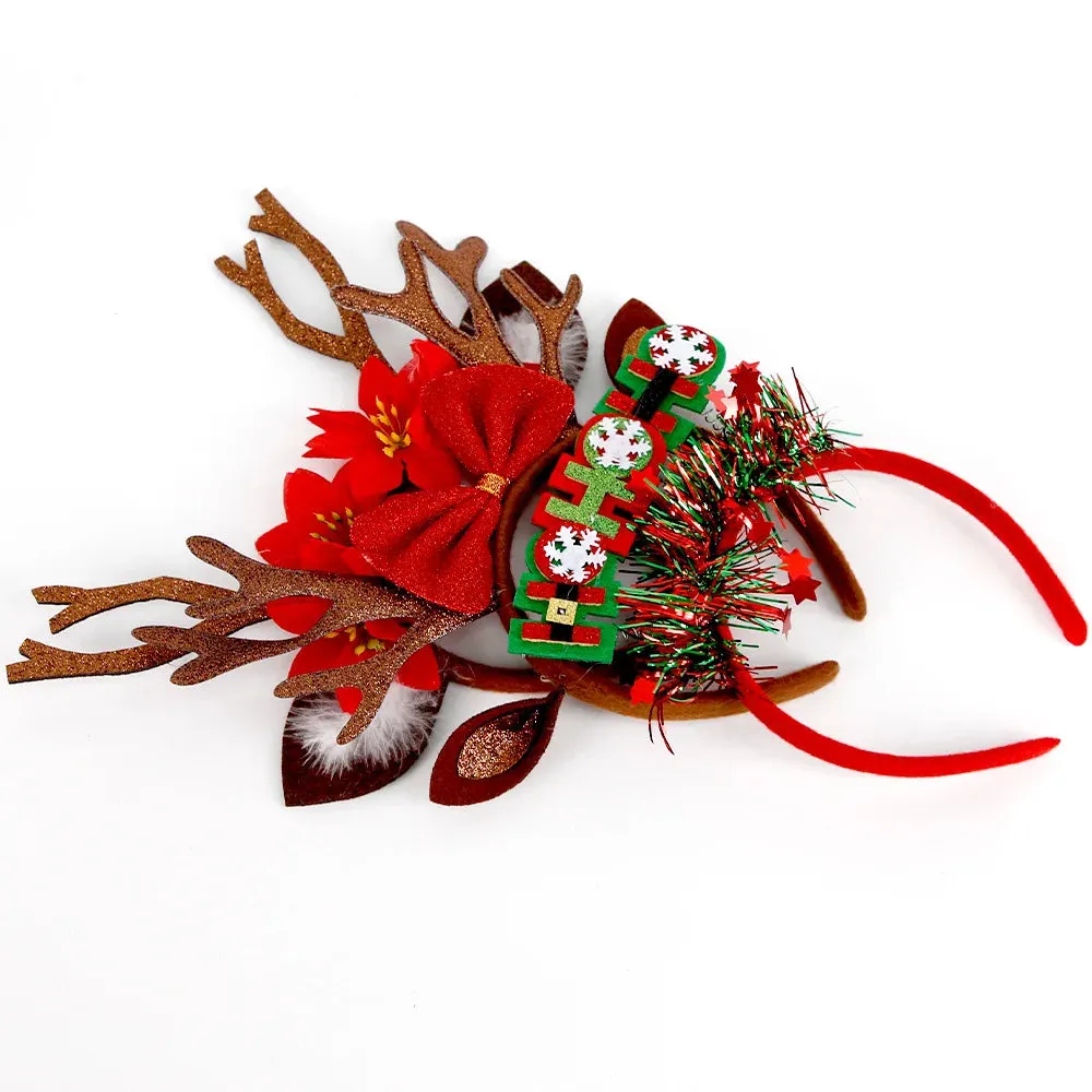 Yeknu Christmas Headbands for Women, Antler Headbands, Cute Hairpins, Deer Horn Christmas Headbands