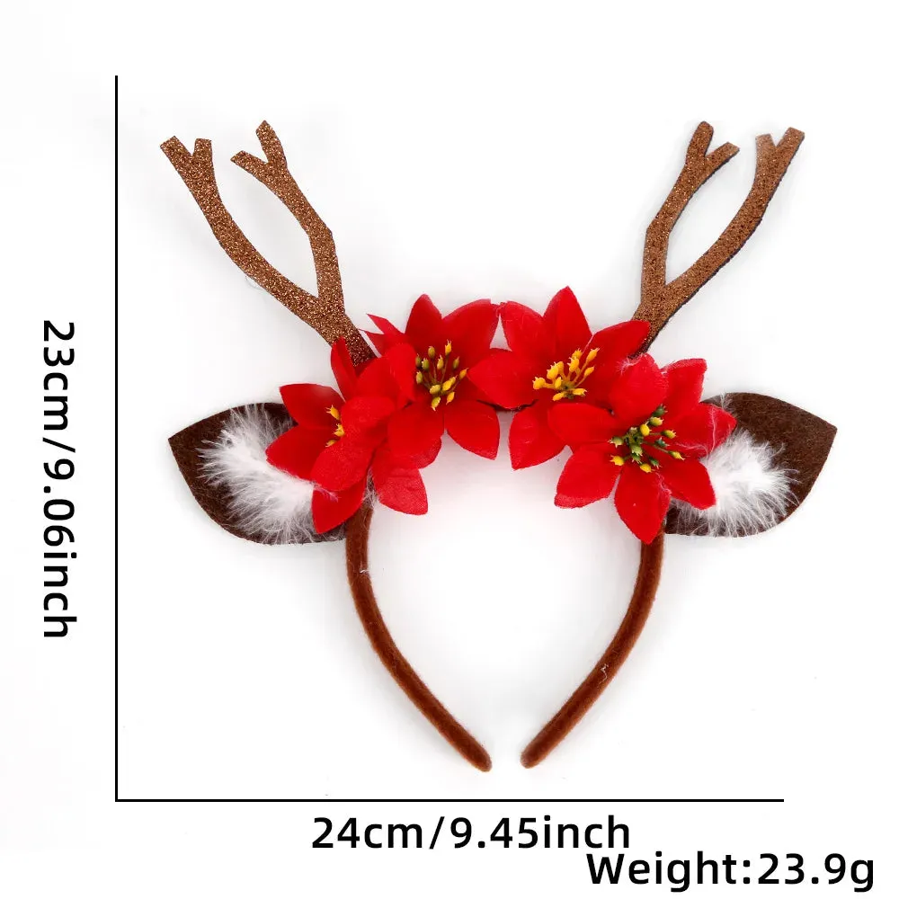 Yeknu Christmas Headbands for Women, Antler Headbands, Cute Hairpins, Deer Horn Christmas Headbands