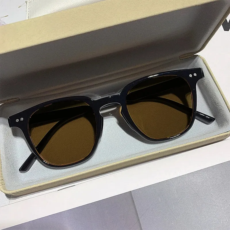 Yellow Black Shades Square Cycling Women's Uv400 Sunglasses