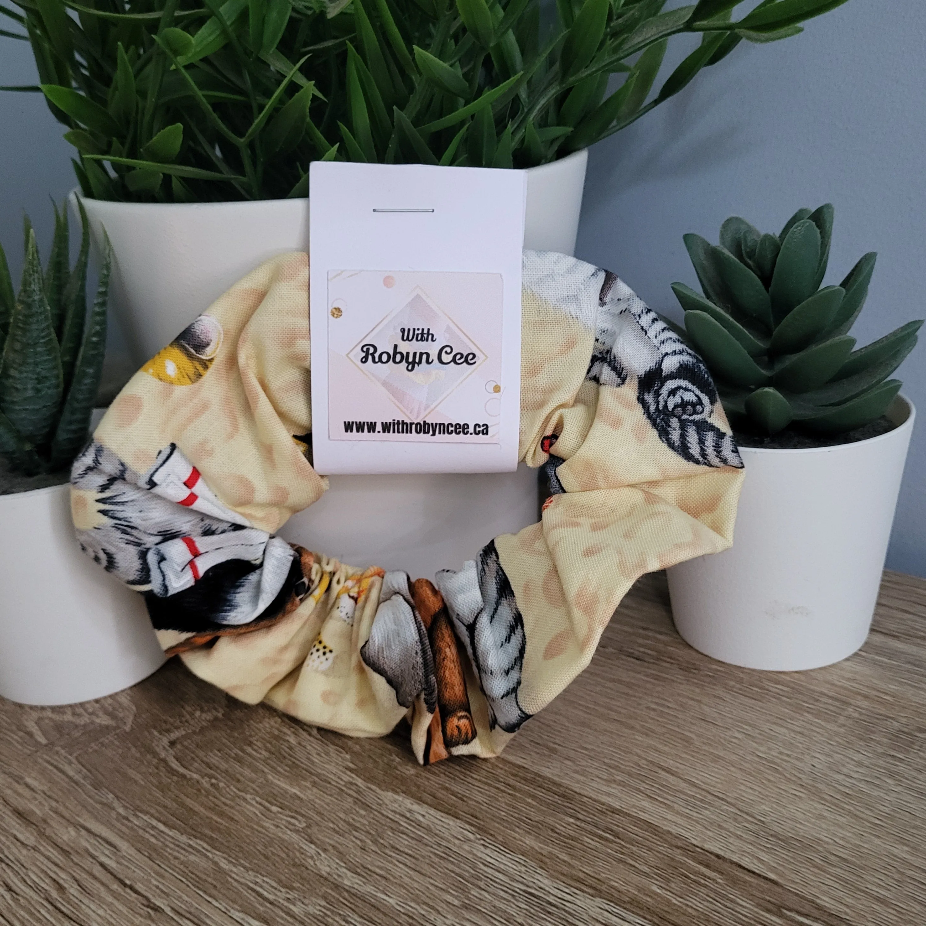 Yellow Cat Scrunchie (XL)