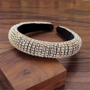 Youllyuu Baroque Padded Rhinestones Headbands Colorful Full Crystal Diamante Hairbands Vintage Hair Accessories For Women