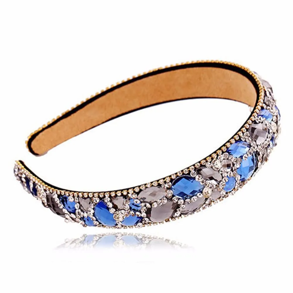Youllyuu Wide Hair Accessories Crystal Diamante Hairbands Rhinestone Headbands For Women