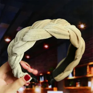 Youllyuu Wide Hair Accessories Velour Hairbands Braided Headband Women Hair Hoop Bands Girls Headdress