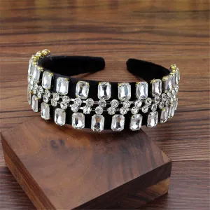 Youllyuu Women Clear Crystal Headbands Rhinestone Hairband Wedding Headdress Party Hair Accessories