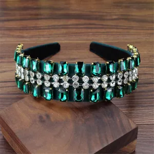Youllyuu Women Clear Crystal Headbands Rhinestone Hairband Wedding Headdress Party Hair Accessories