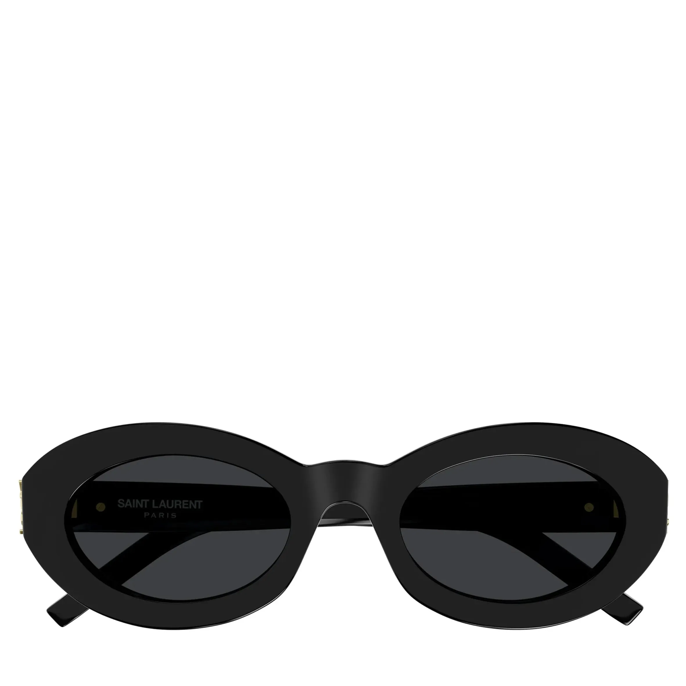 YSL SLM136 Oval Sunglasses, Black (G)