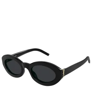 YSL SLM136 Oval Sunglasses, Black (G)